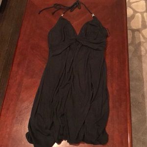 Halter wrap front dress